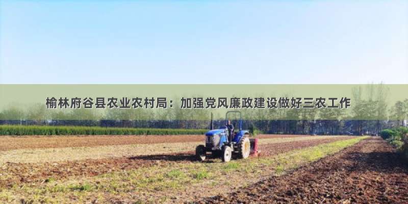 榆林府谷县农业农村局：加强党风廉政建设做好三农工作