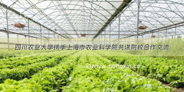四川农业大学携手上海市农业科学院共谋院校合作交流