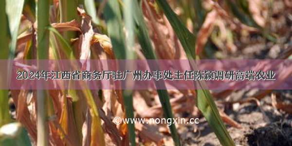 2024年江西省商务厅驻广州办事处主任陈颖调研高端农业