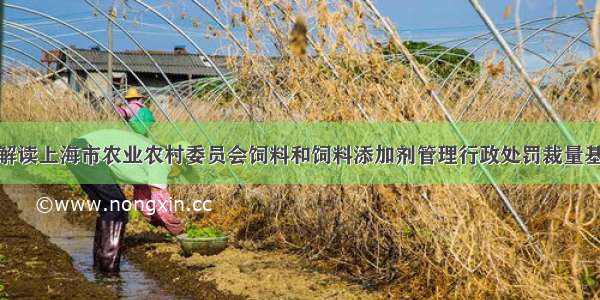 [06月]解读上海市农业农村委员会饲料和饲料添加剂管理行政处罚裁量基准政策