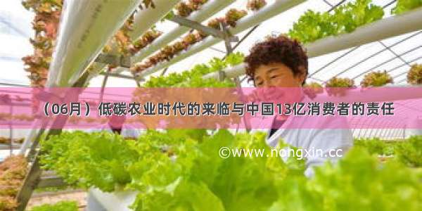 （06月）低碳农业时代的来临与中国13亿消费者的责任